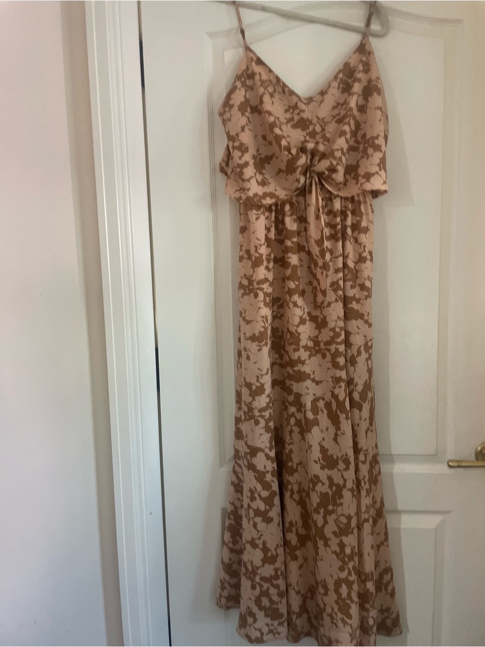 Vici Beige and Brown Floral Maxi Dress